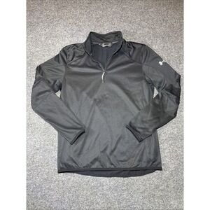 Under Armour 1/4 Zip Mens L Large Black ColdGear Reactor Golf Walking Training
